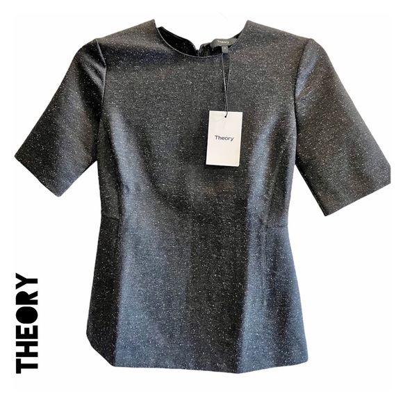 Theory Tops - ☀️NWT☀️THEORY Shot Sleeve Fitted Top P